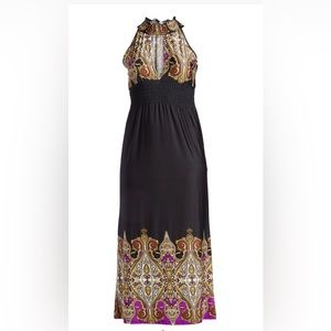 Bella berry key hole maxi dress